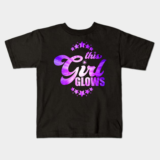 This girl Glows - Glow party squad funny gift idea T-Shirt Kids T-Shirt by Teekingdom